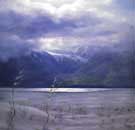 Miles Lake and Hanging Glacier Painting by David Rosenthal